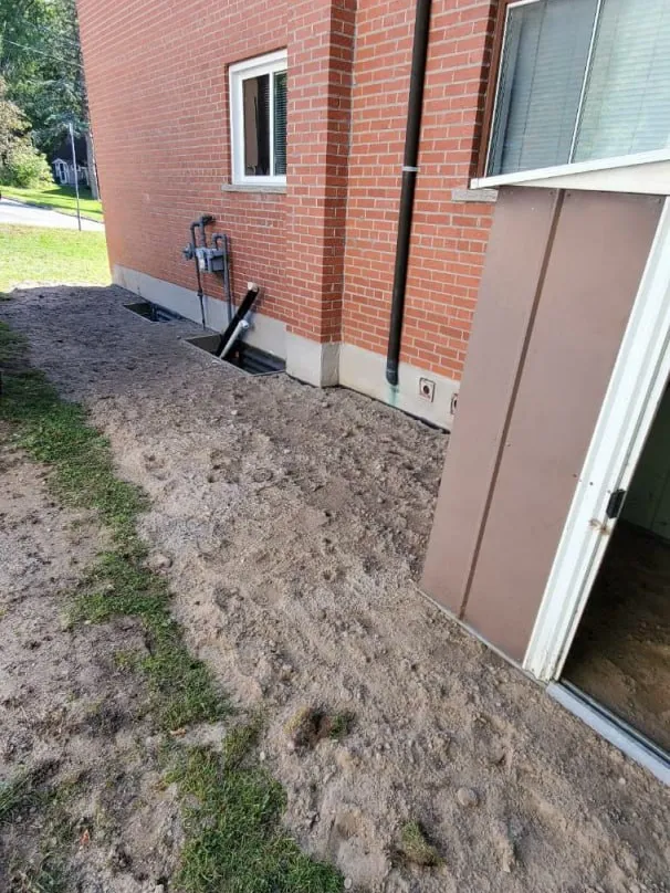Foundation waterproofing system installation in Barrie